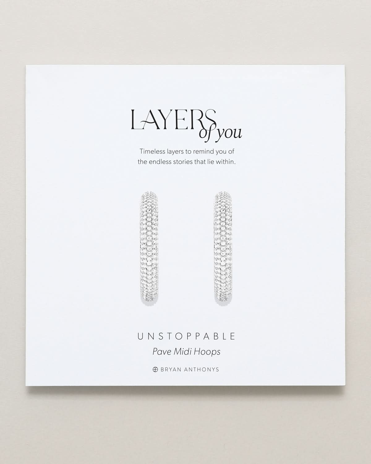 Unstoppable Pave Midi Hoop Earrings