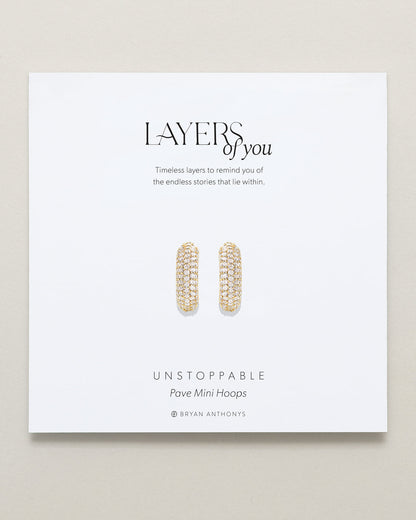 Unstoppable Pave Mini Hoop Earrings