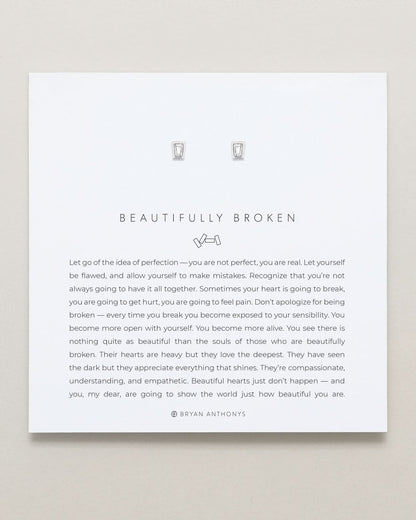 Beautifully Broken Baguette Stud Earrings