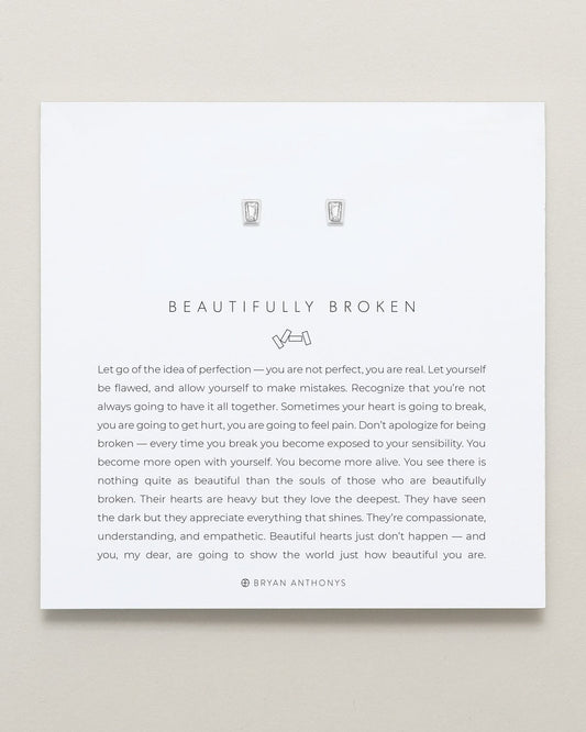 Beautifully Broken Baguette Stud Earrings