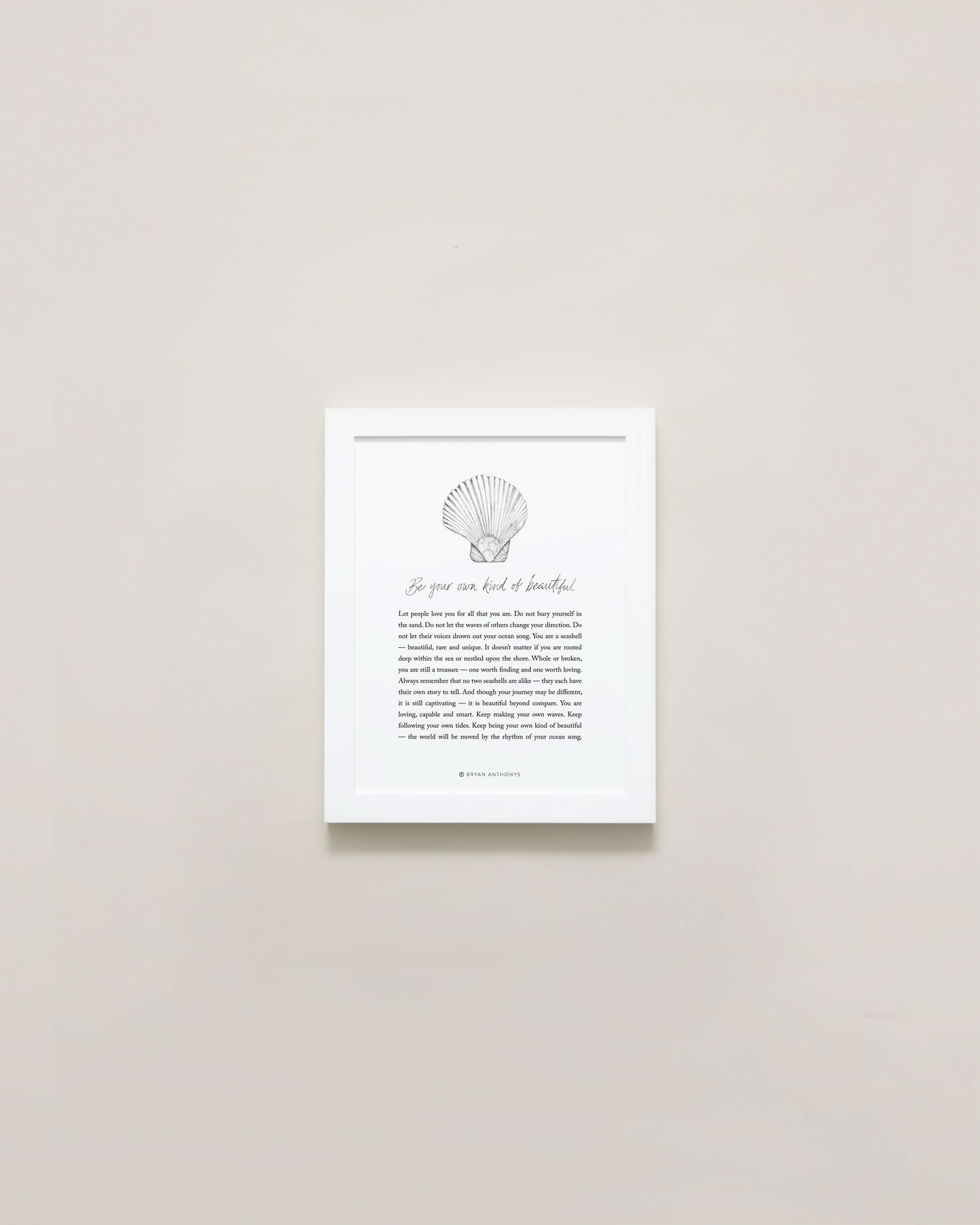 Be Your Own Kind Of Beautiful Illustration with Meaning 5x7 Framed Print