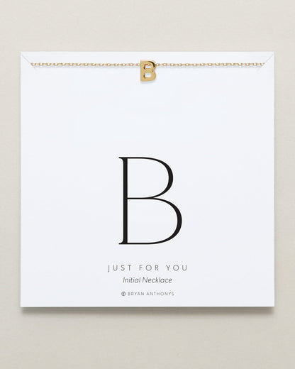 Just For You Initial Necklace — B