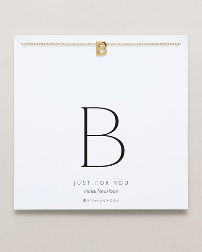 Just For You Initial Necklace — B