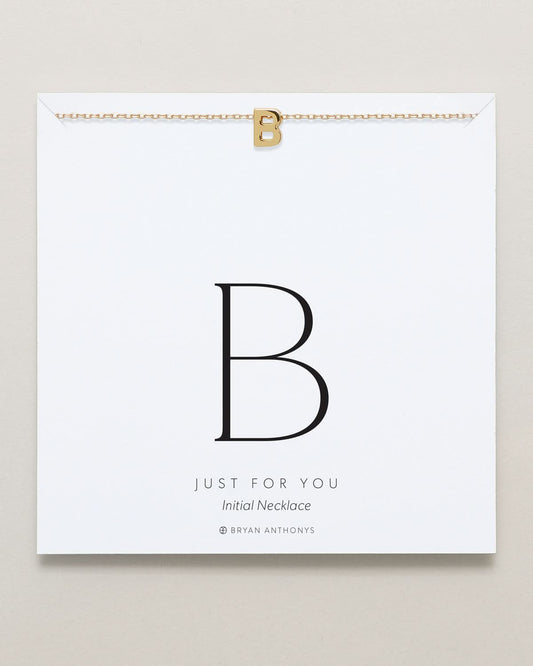 Just For You Initial Necklace — B