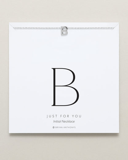 Just For You Initial Necklace — B