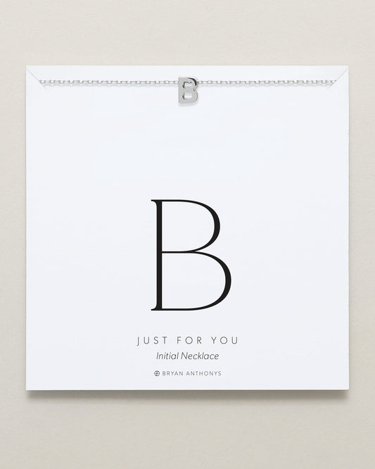Just For You Initial Necklace — B