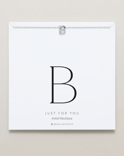 Just For You Initial Necklace — B