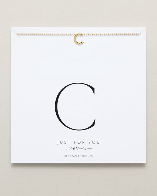 Just For You Initial Necklace — C