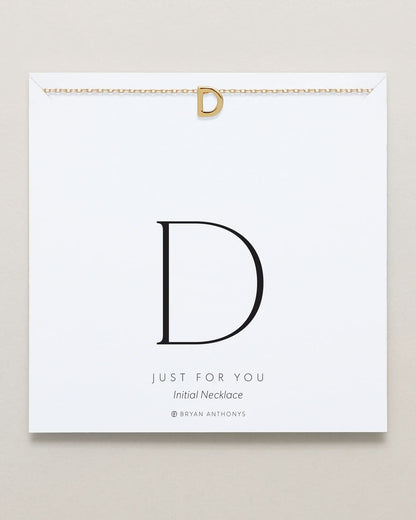Just For You Initial Necklace — D
