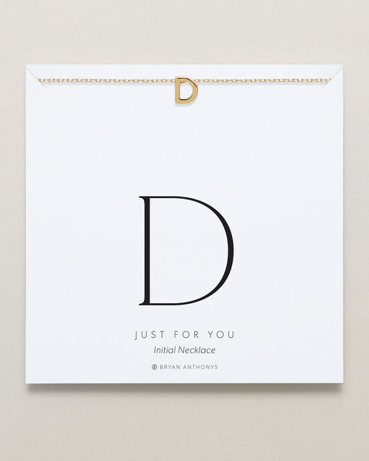 Just For You Initial Necklace — D