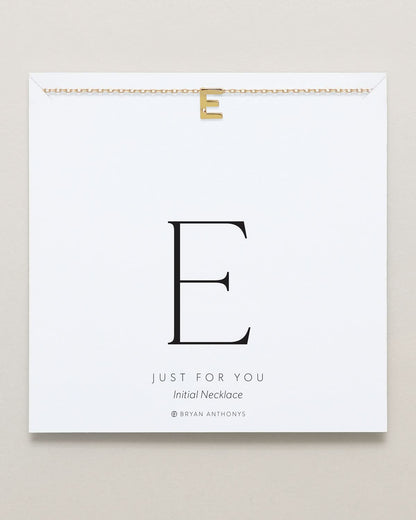 Just For You Initial Necklace — E