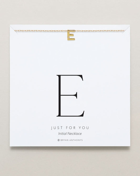 Just For You Initial Necklace — E