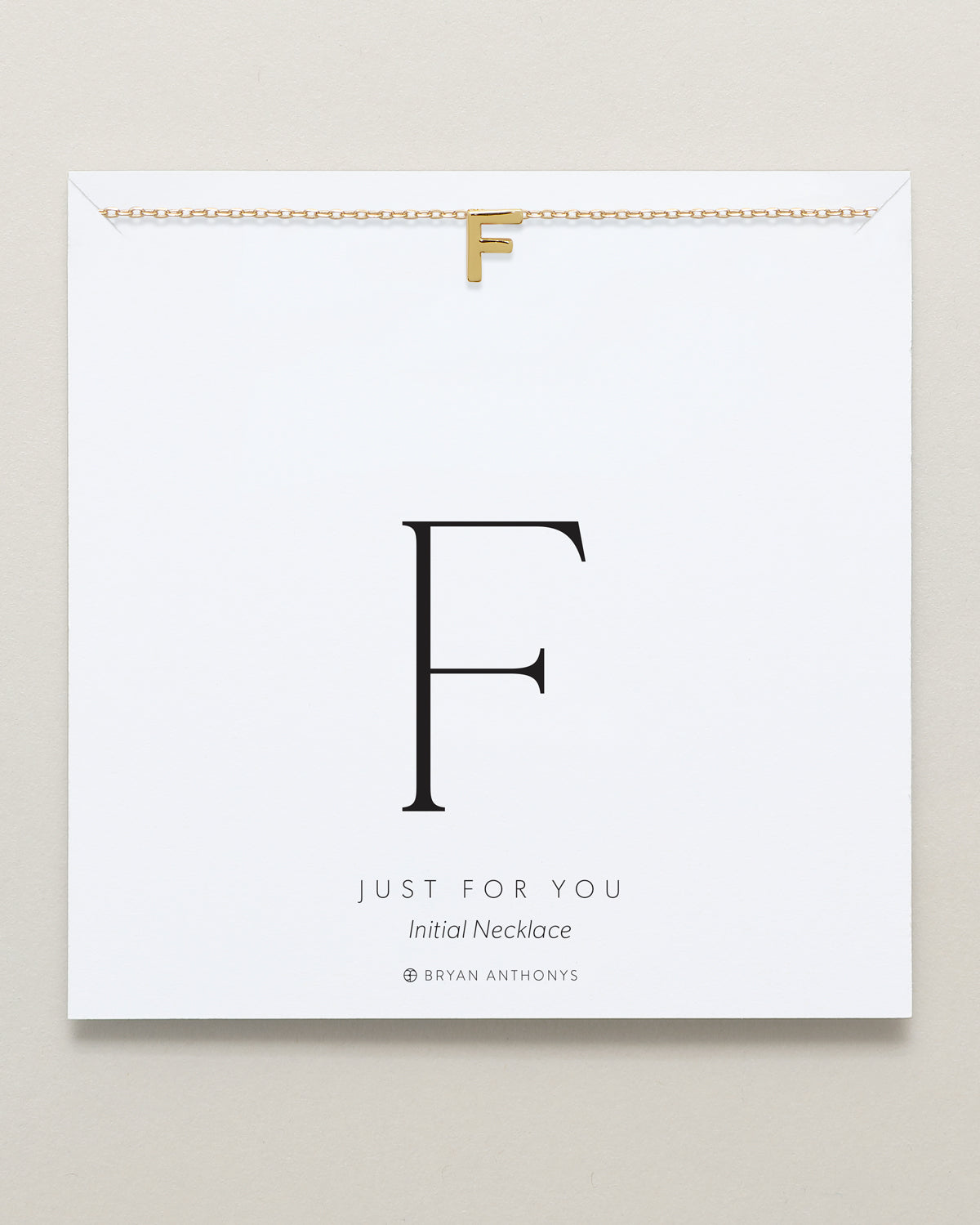 Just For You Initial Necklace — F