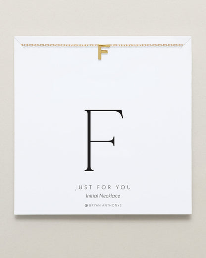 Just For You Initial Necklace — F