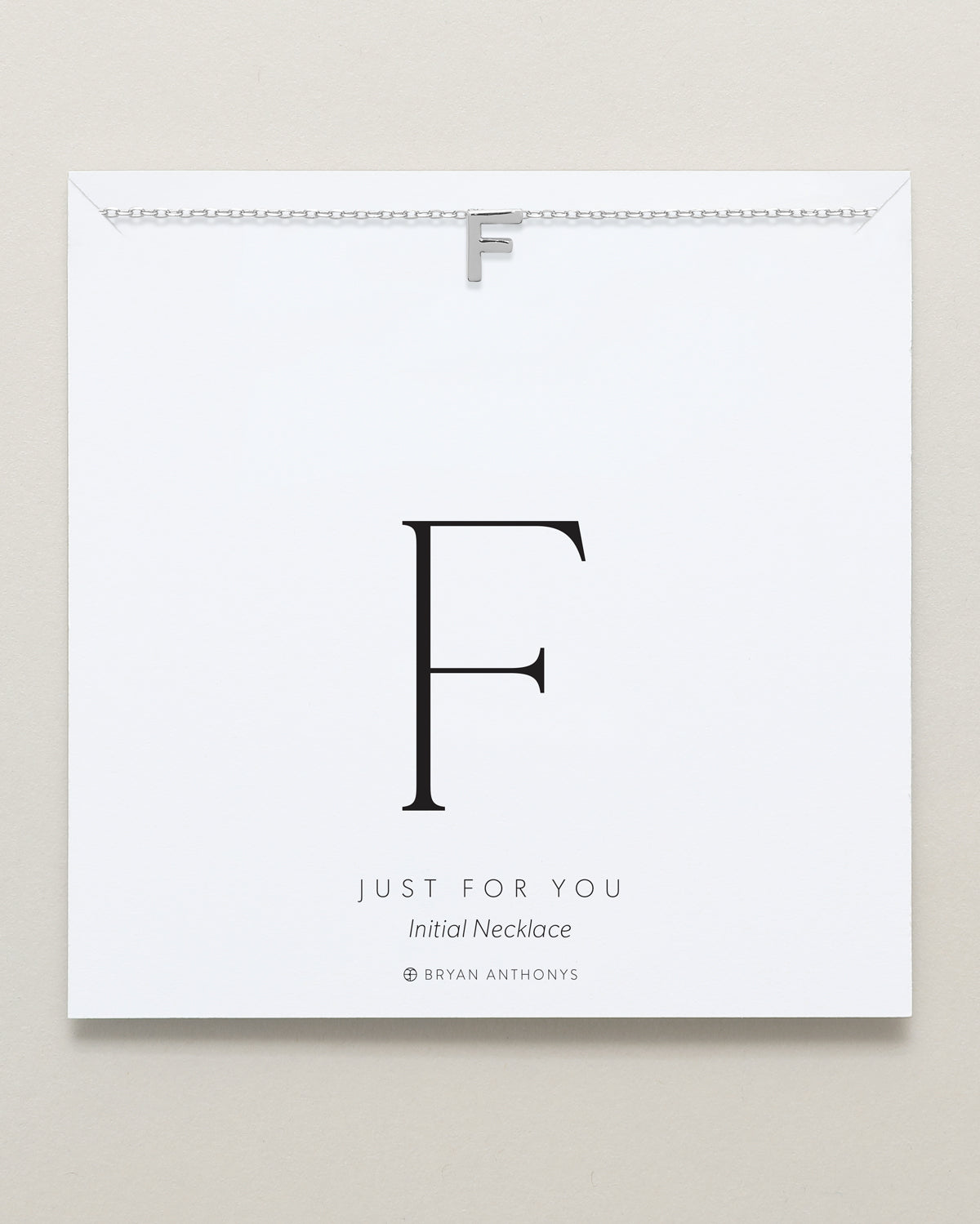 Just For You Initial Necklace — F
