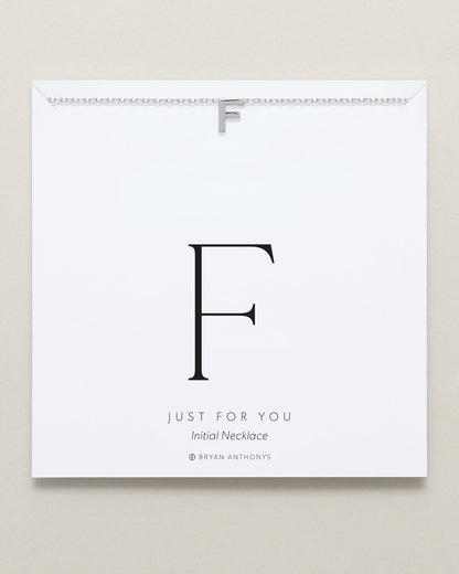 Just For You Initial Necklace — F