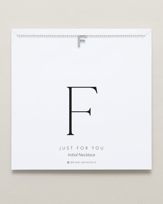 Just For You Initial Necklace — F
