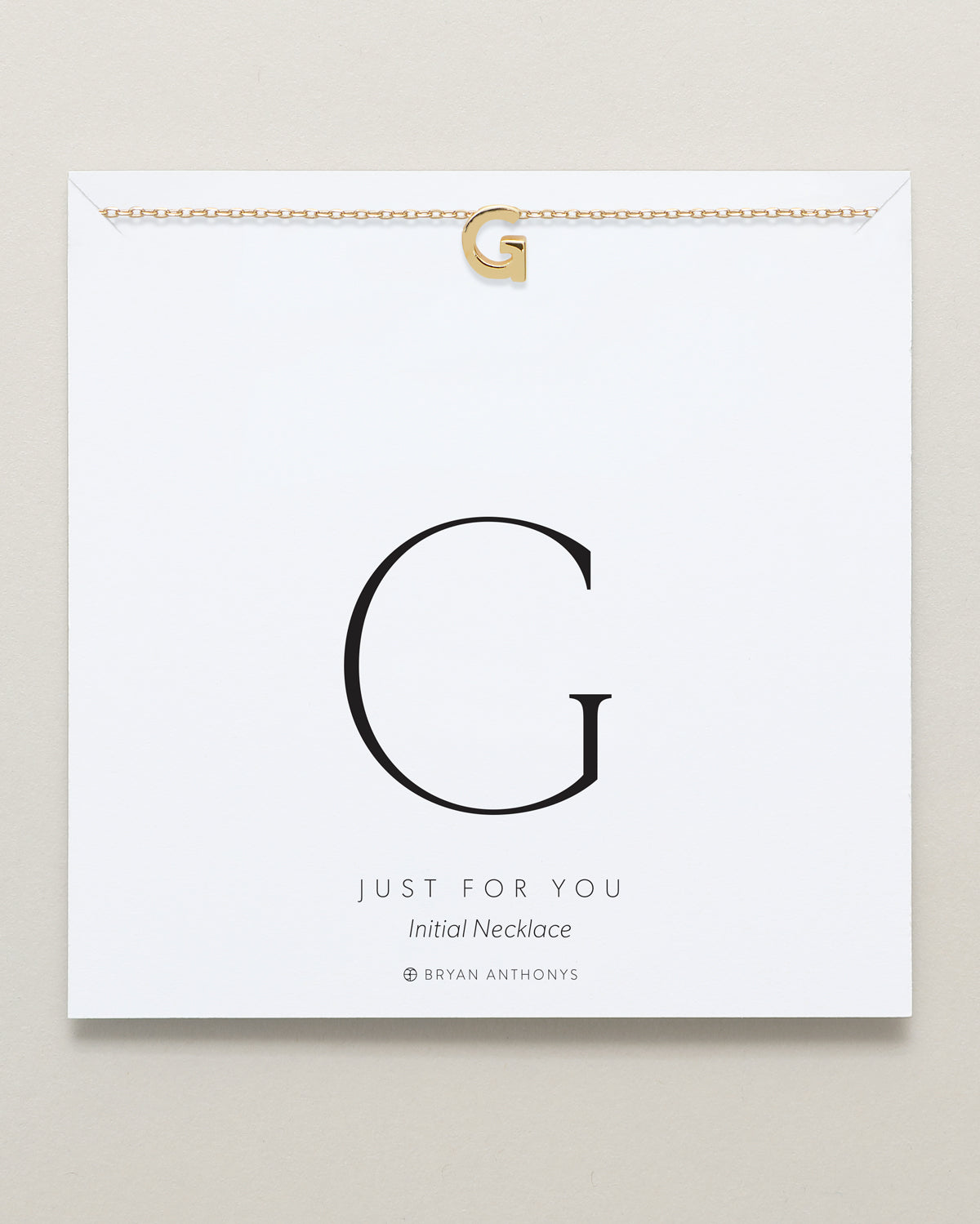 Just For You Initial Necklace — G