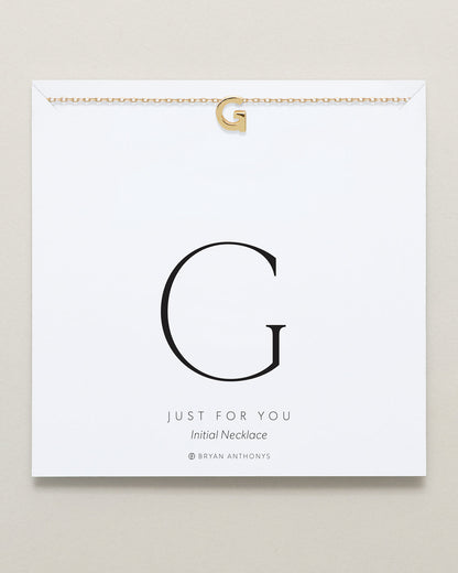 Just For You Initial Necklace — G