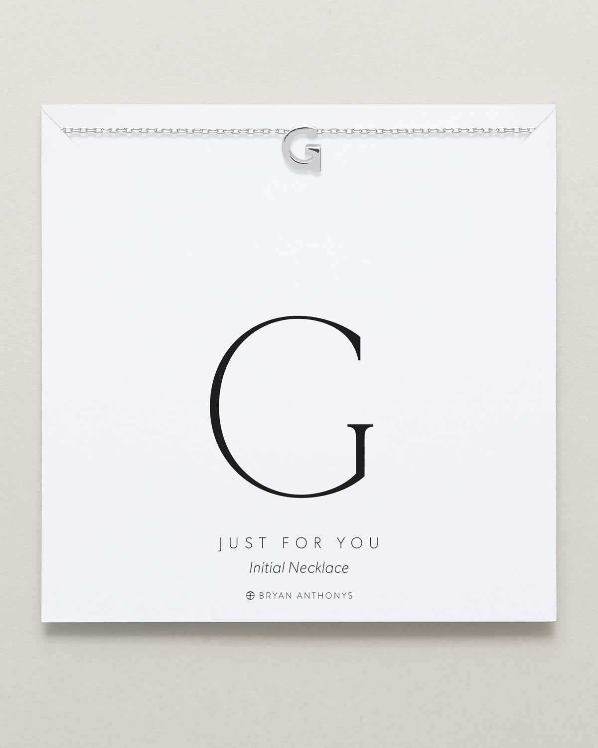 Just For You Initial Necklace — G