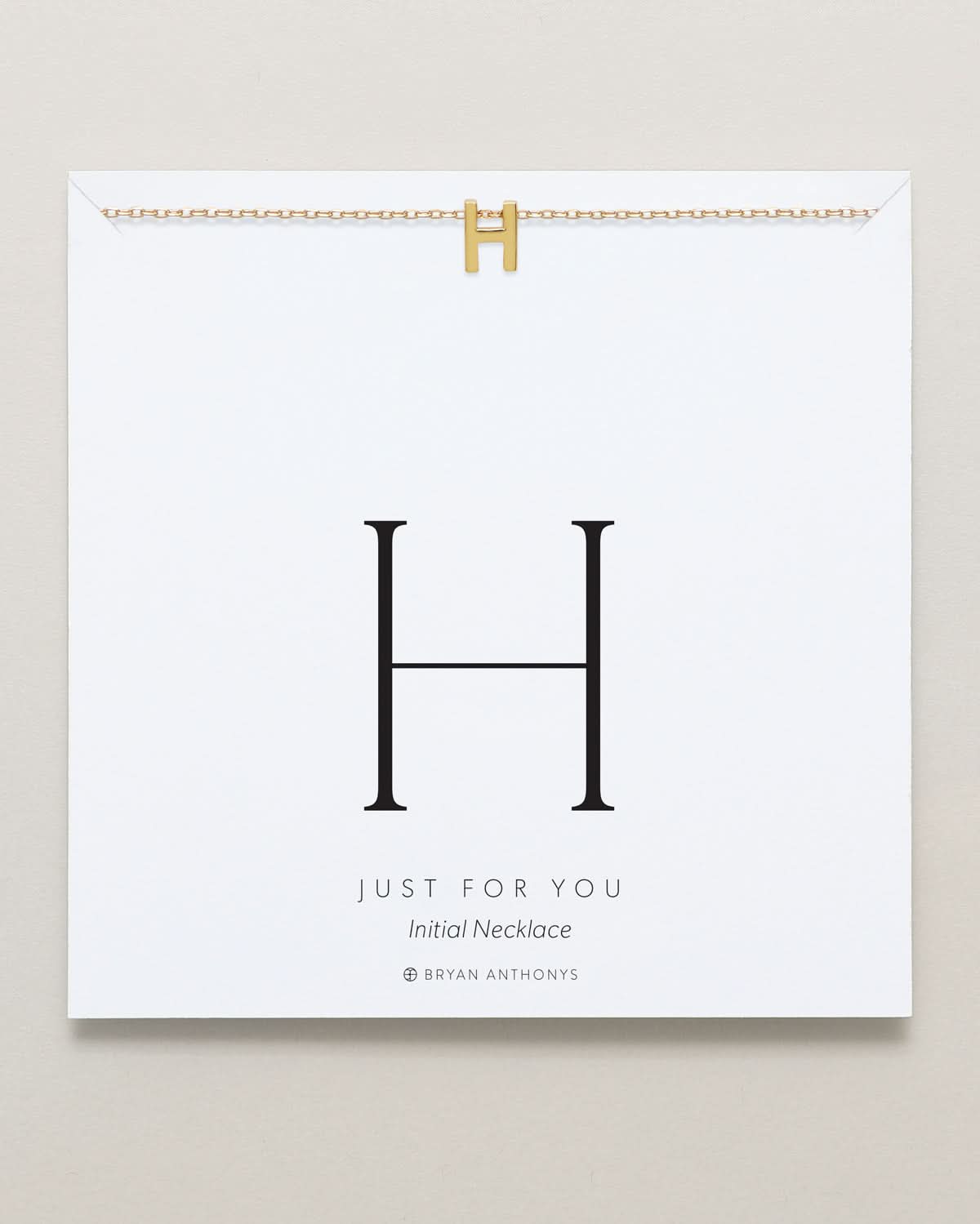 Just For You Initial Necklace — H