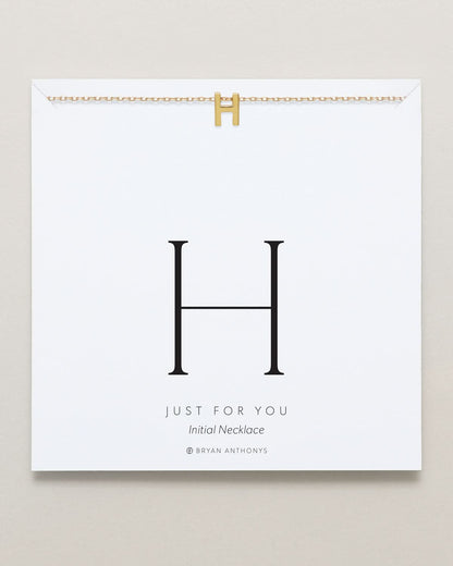 Just For You Initial Necklace — H