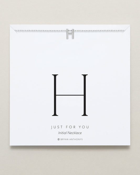 Just For You Initial Necklace — H