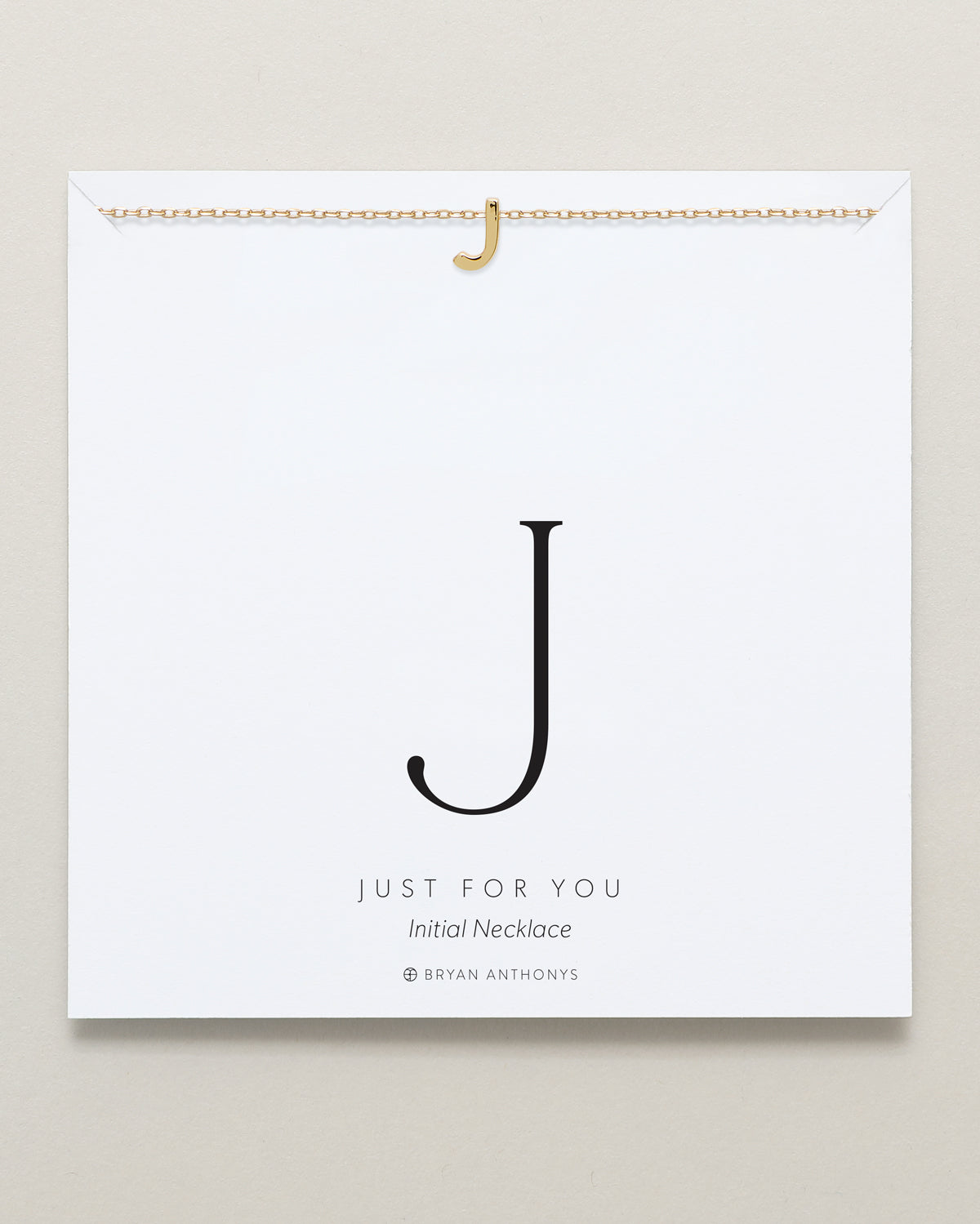 Just For You Initial Necklace — J