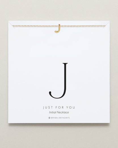 Just For You Initial Necklace — J