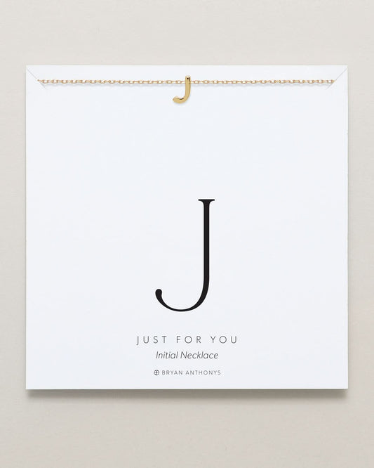 Just For You Initial Necklace — J