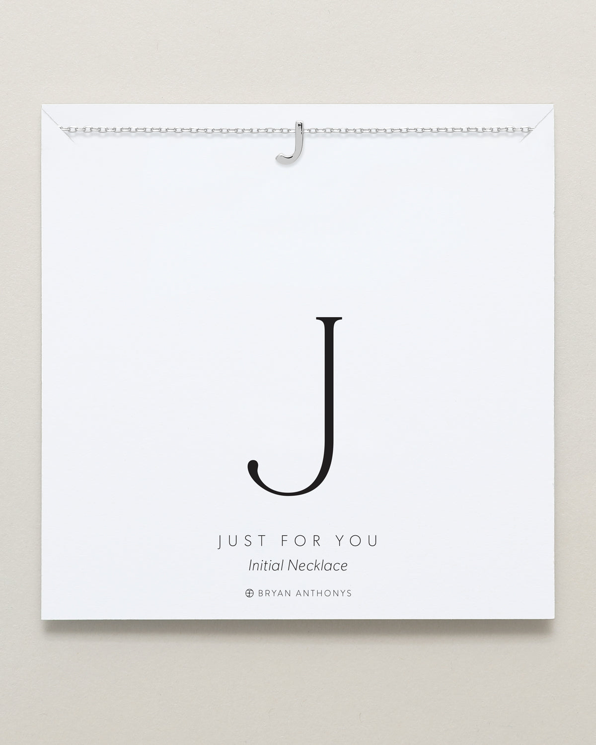 Just For You Initial Necklace — J