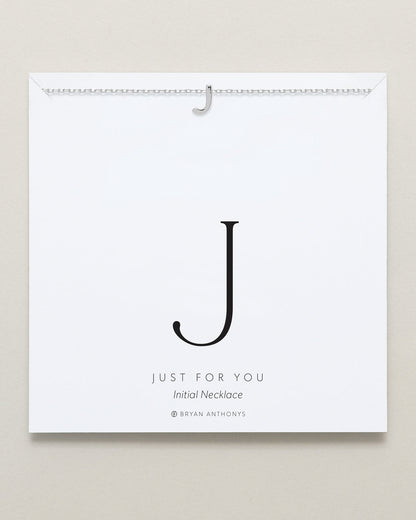 Just For You Initial Necklace — J