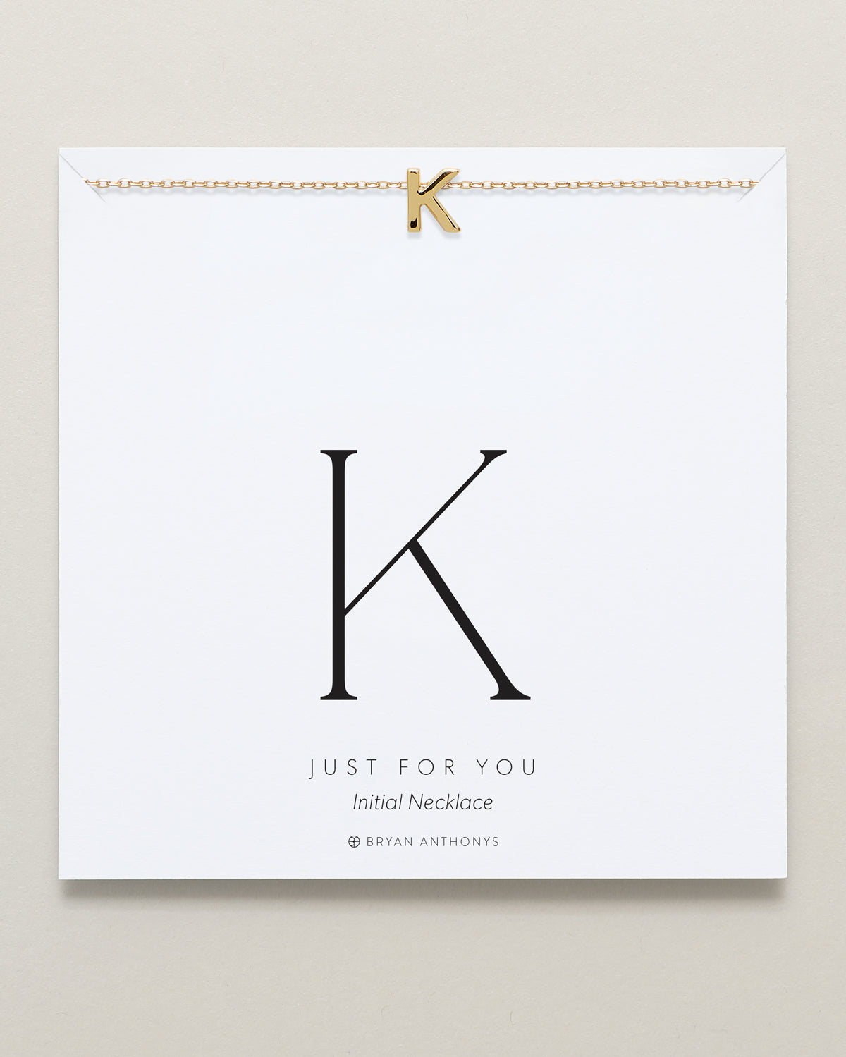 Just For You Initial Necklace — K