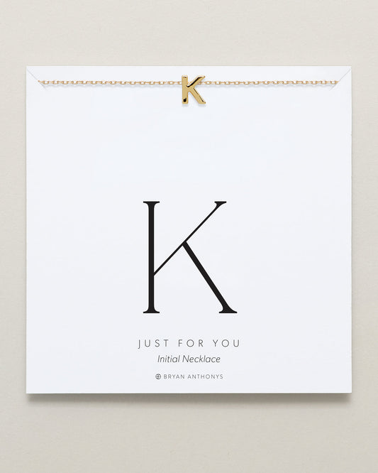 Just For You Initial Necklace — K