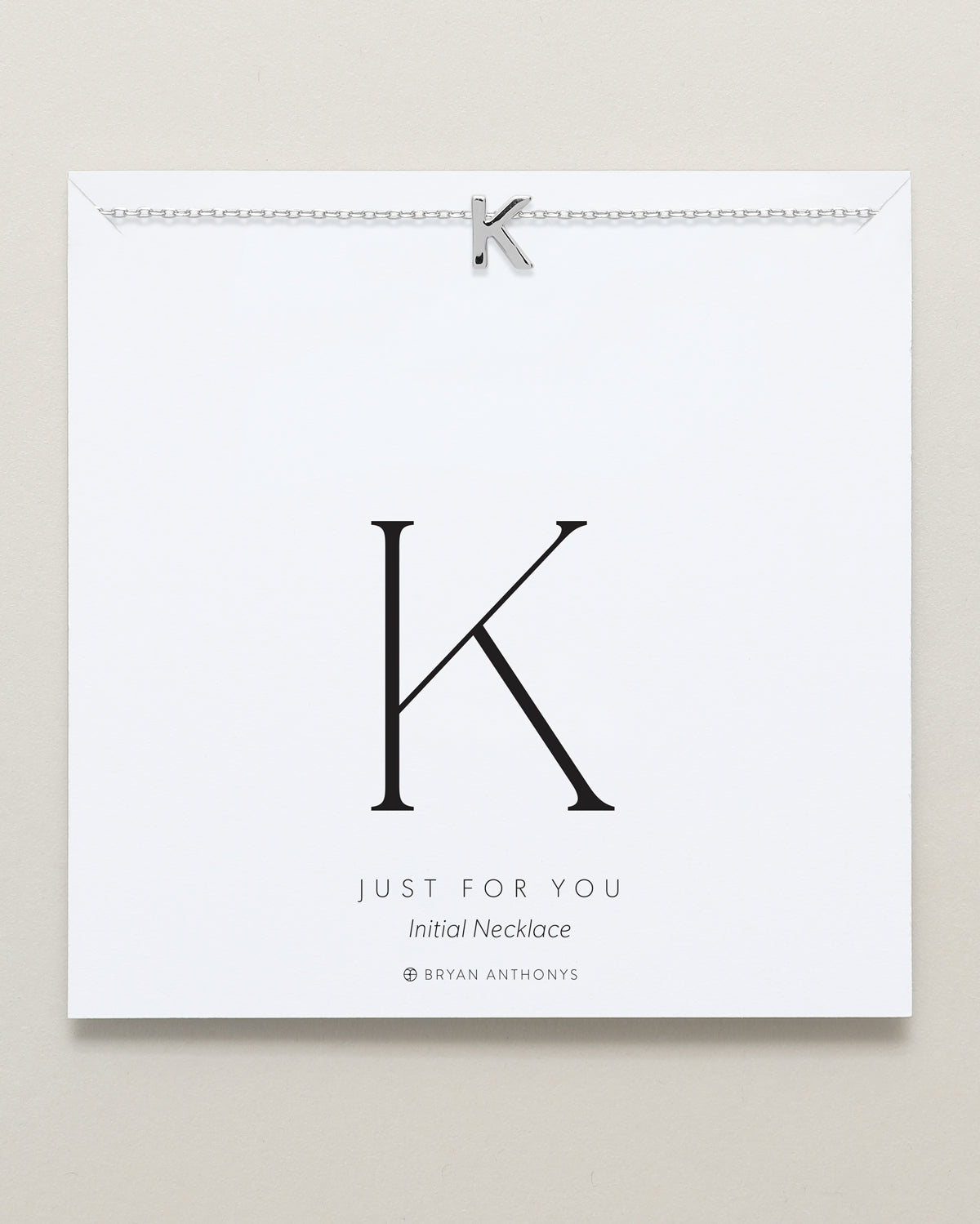 Just For You Initial Necklace — K