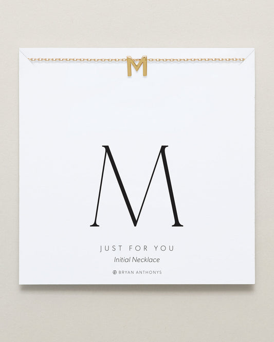 Just For You Initial Necklace — M