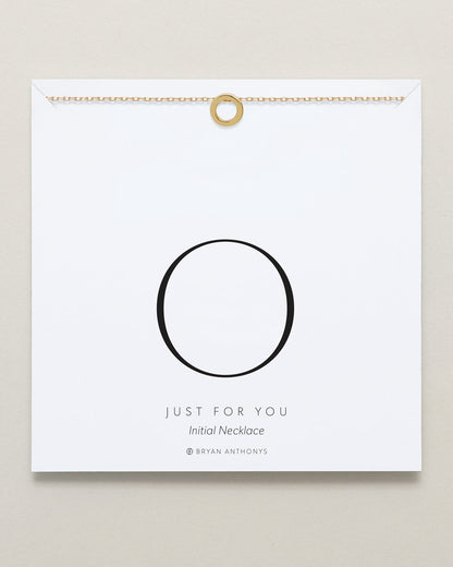 Just For You Initial Necklace — O