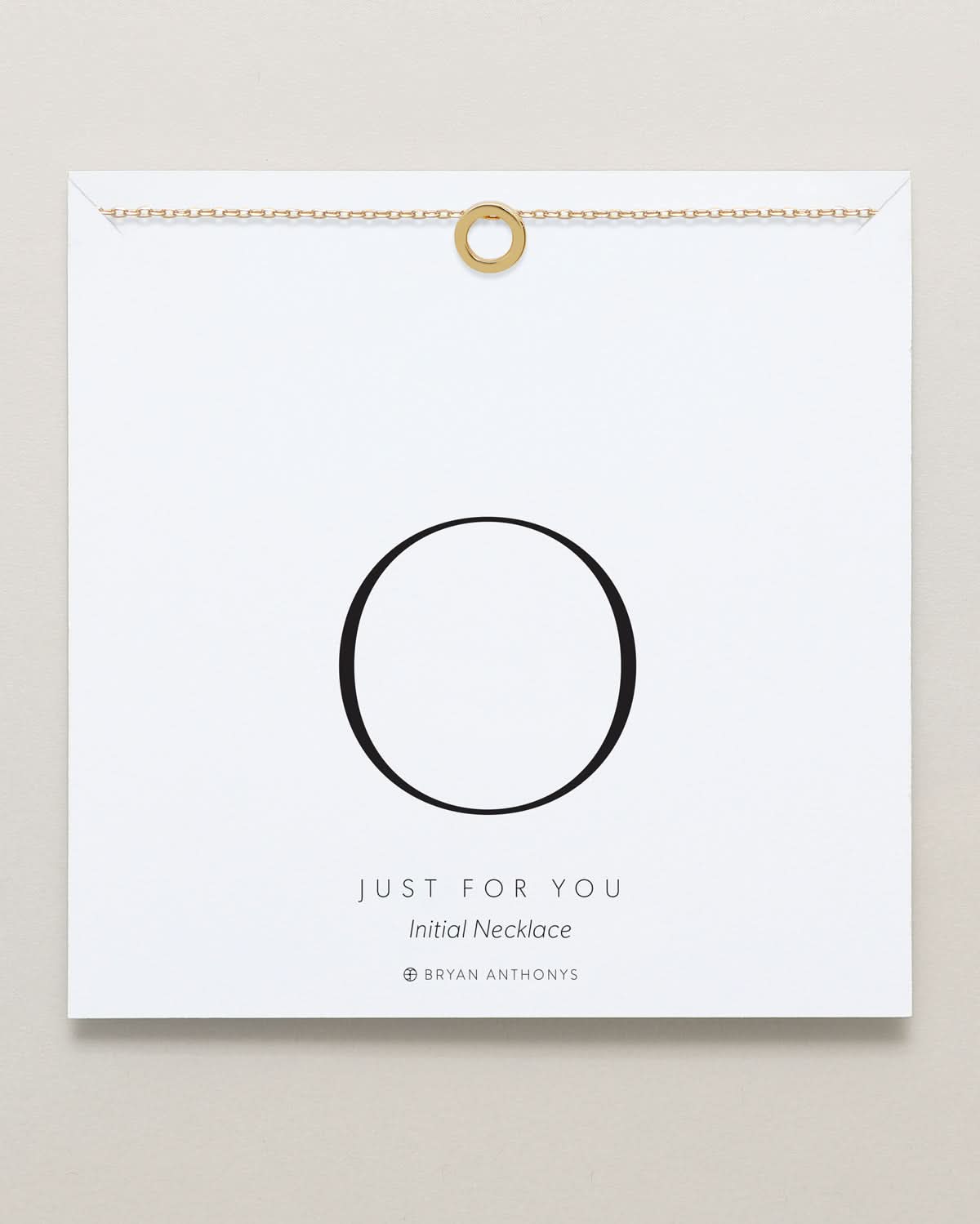 Just For You Initial Necklace — O