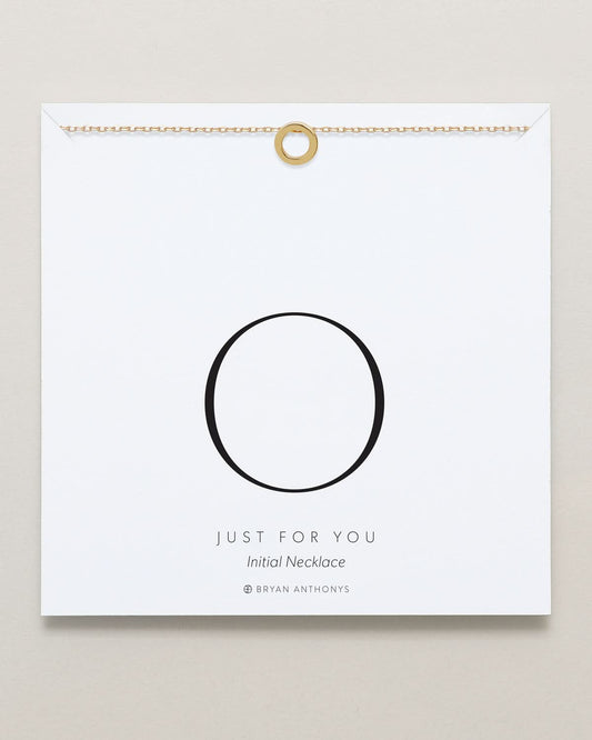 Just For You Initial Necklace — O