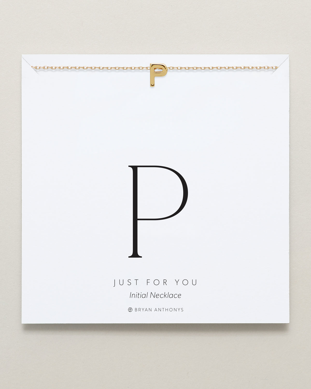 Just For You Initial Necklace — P