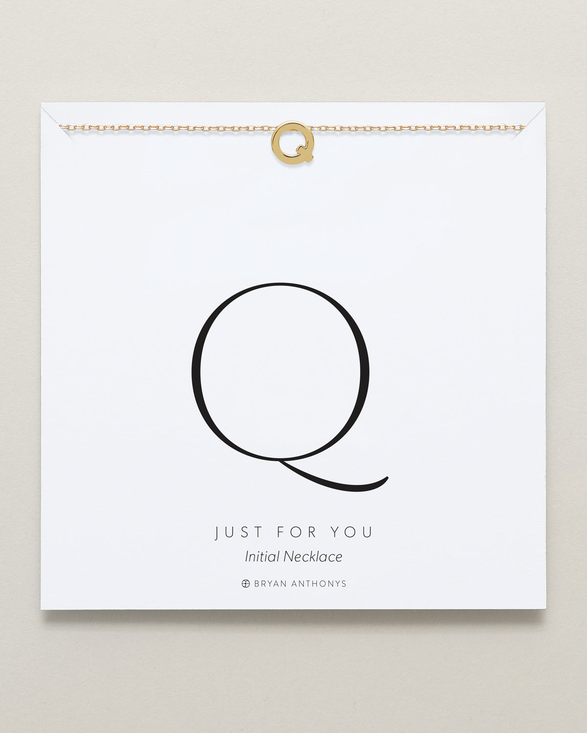 Just For You Initial Necklace — Q
