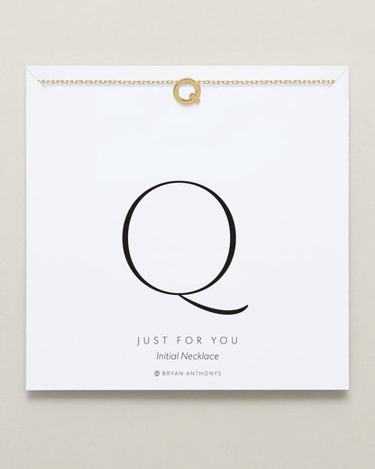 Just For You Initial Necklace — Q