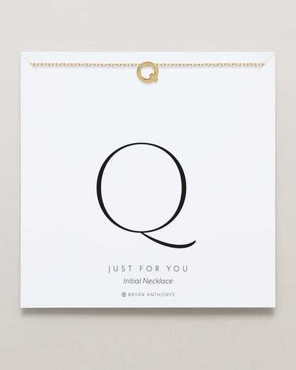Just For You Initial Necklace — Q