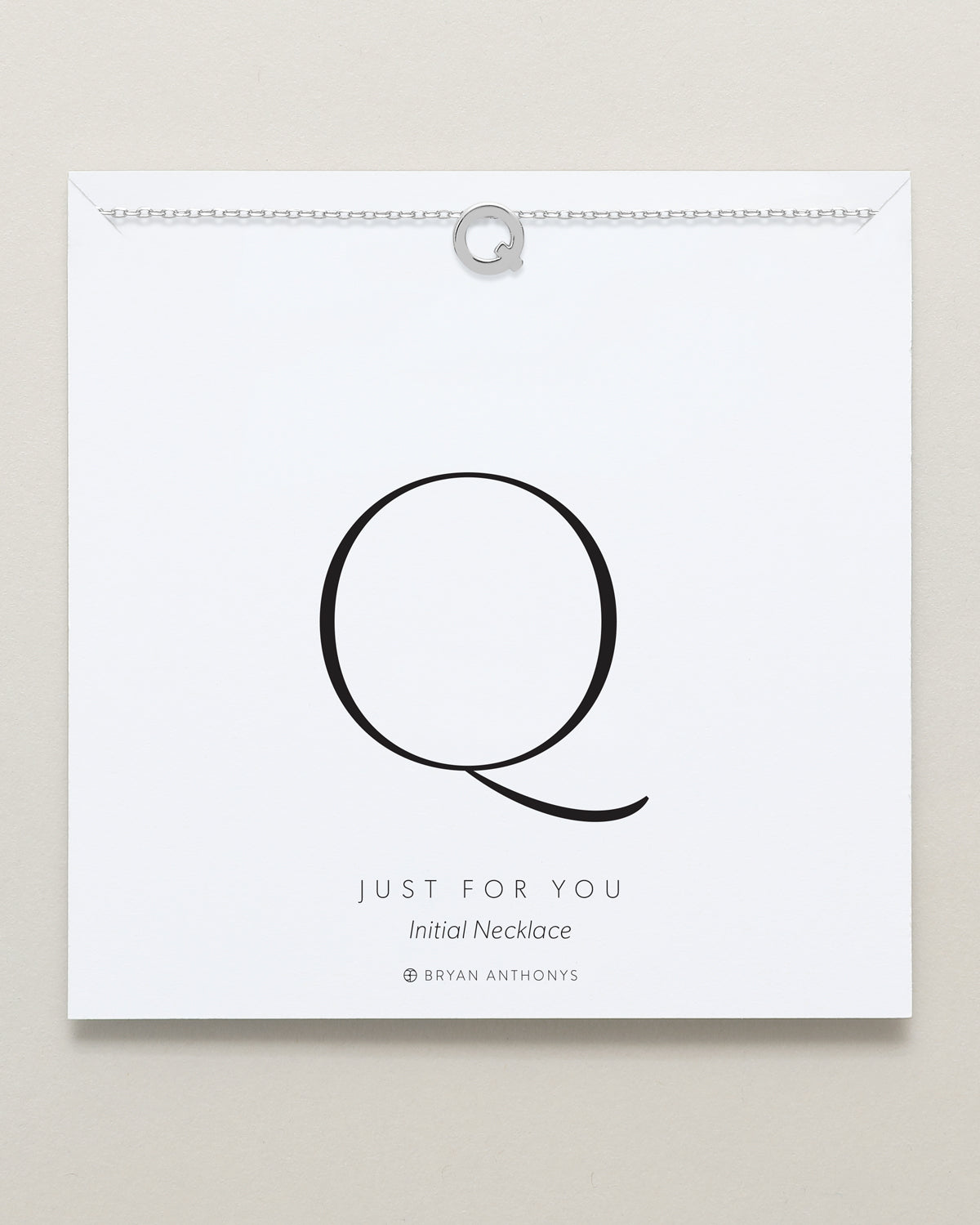 Just For You Initial Necklace — Q