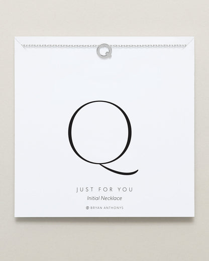 Just For You Initial Necklace — Q