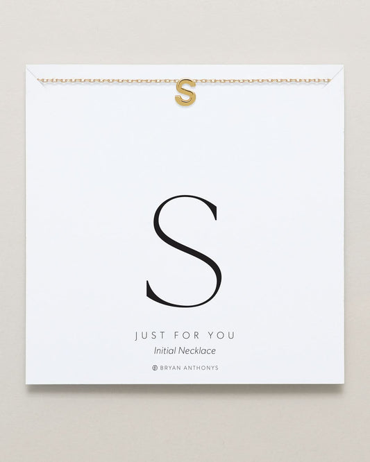 Just For You Initial Necklace — S