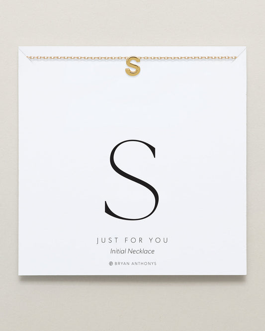 Just For You Initial Necklace — S
