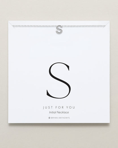 Just For You Initial Necklace — S