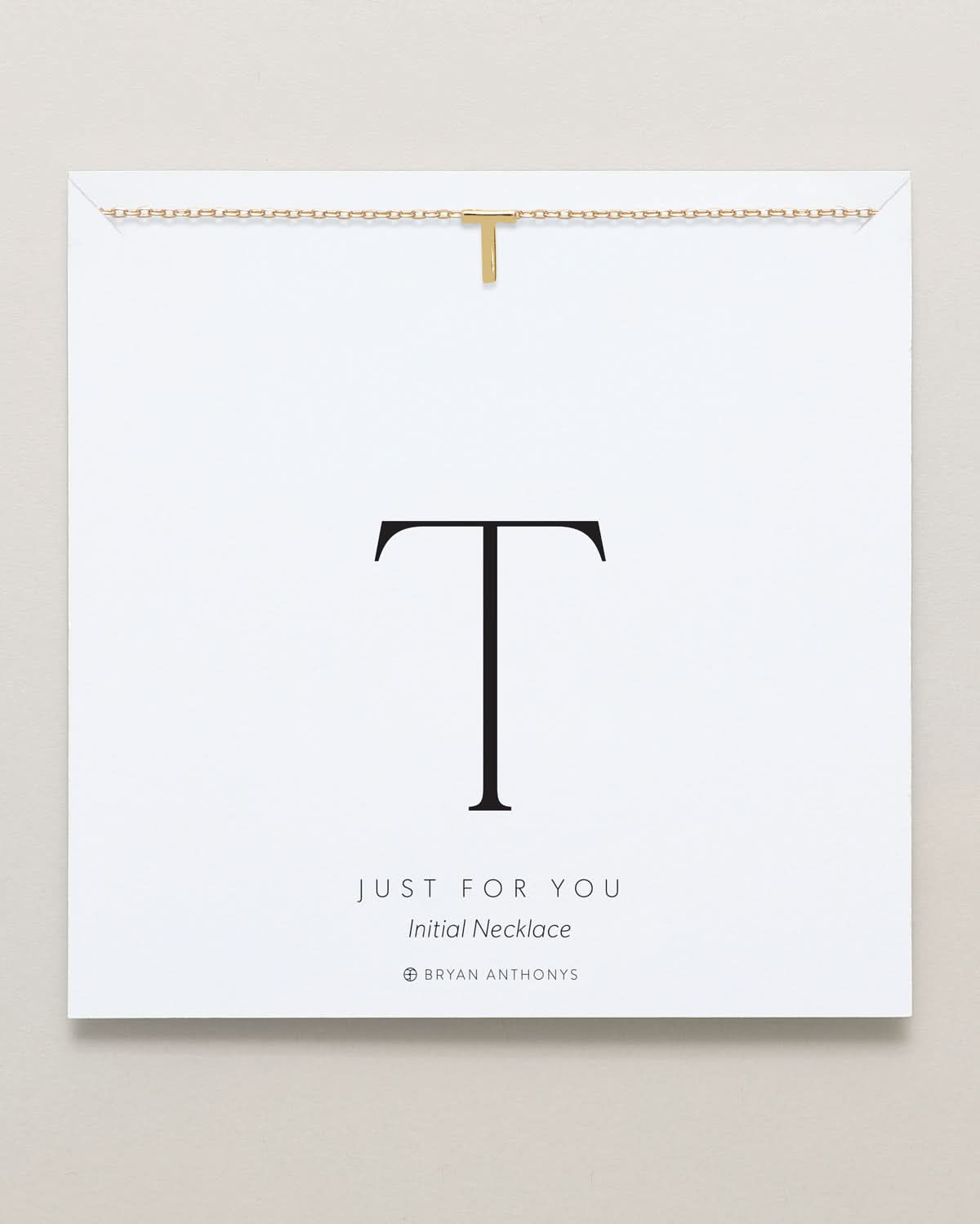 Just For You Initial Necklace — T