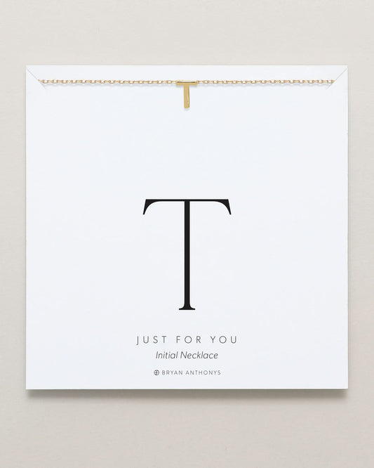 Just For You Initial Necklace — T